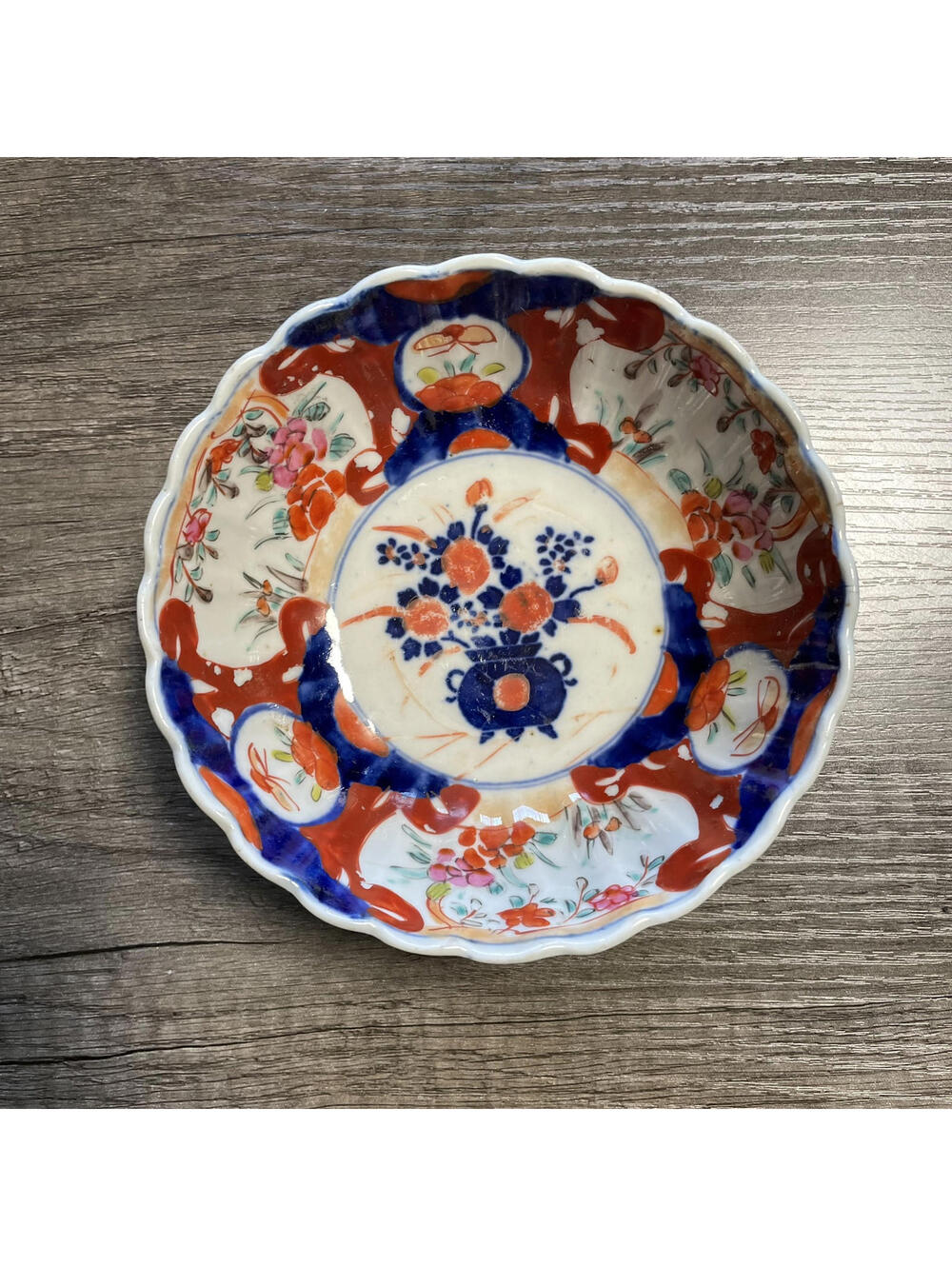 Antique Japanese Imari Porcelain Bowl Edo Meiji Era? Hand Painted Floral Figures